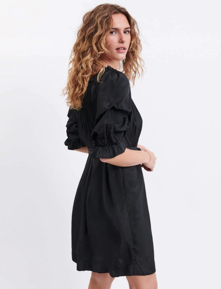 Tulum Ruffle Dress - Black