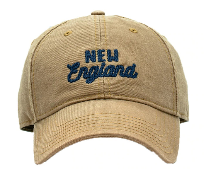 Harding-Lane, New England Script, Camel w Dark Green Stitch