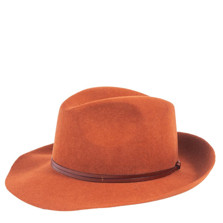 FELT HAT - leather tie