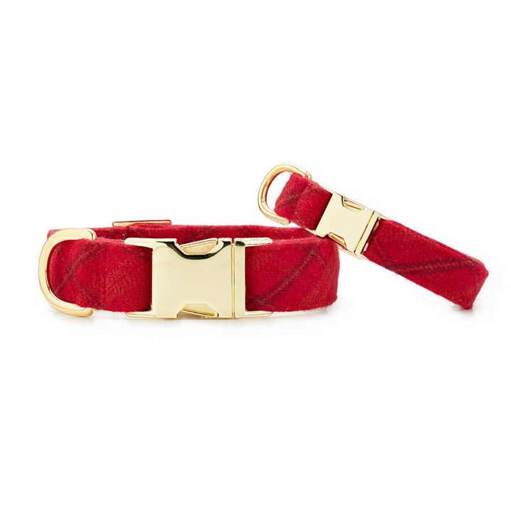 Aberdeen Plaid Flannel Dog Collar, medium