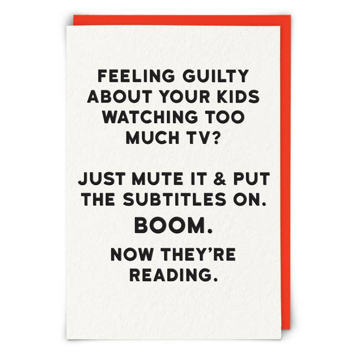Subtitles Greetings Card