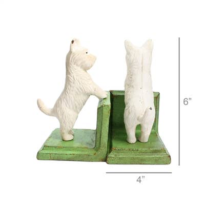 HomArt - Standing Westie Bookend - Cast Iron - White