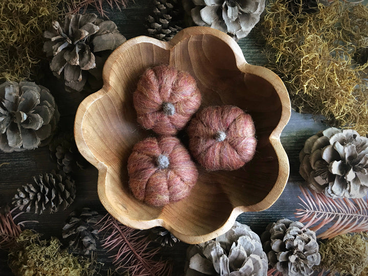 Felted Wool Mini Pumpkin