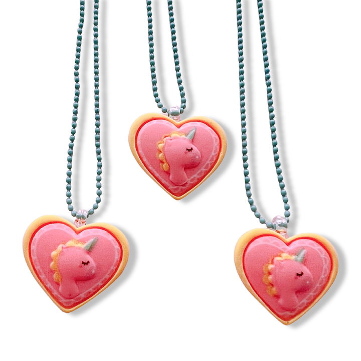 Pop Cutie Unicorn Hearts Kids Necklaces Valentines