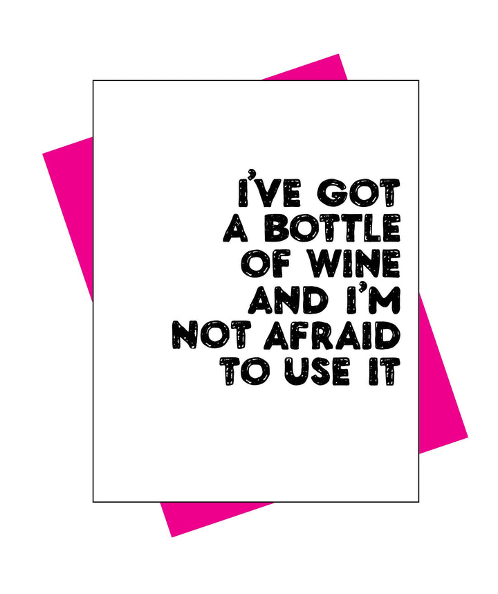 Bottle of Wine card