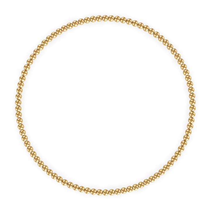 2MM Gold Ball Bracelet