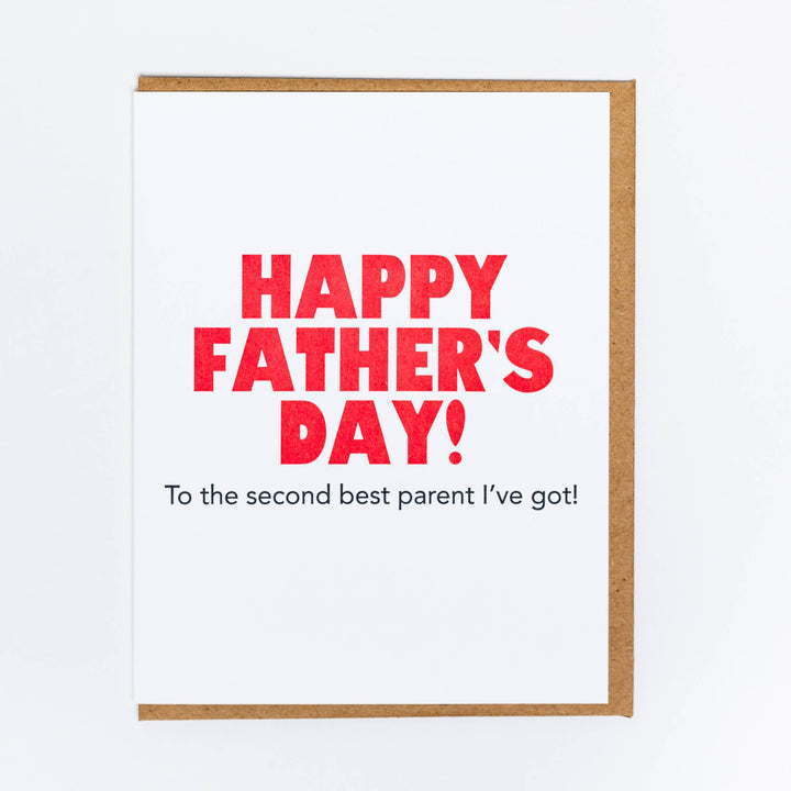 Second Best Father's Day Greeting Card