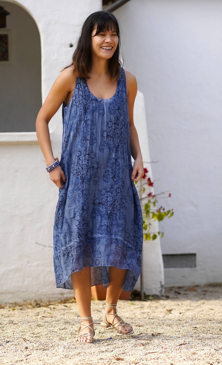 Dani Cotton Dress Navy Woody's Mercantile Dani Cotton Dress Navy Woody's Mercantile