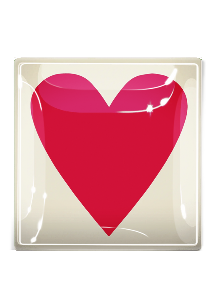 red heart paperweight