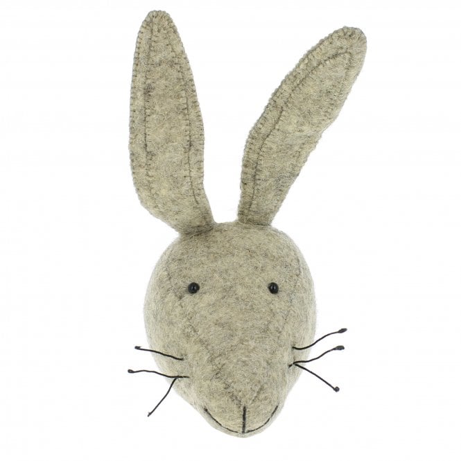 Fiona Walker Grey Hare Head, mini