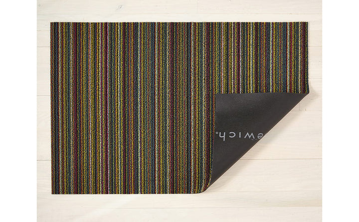 brown rainbow stripe rug